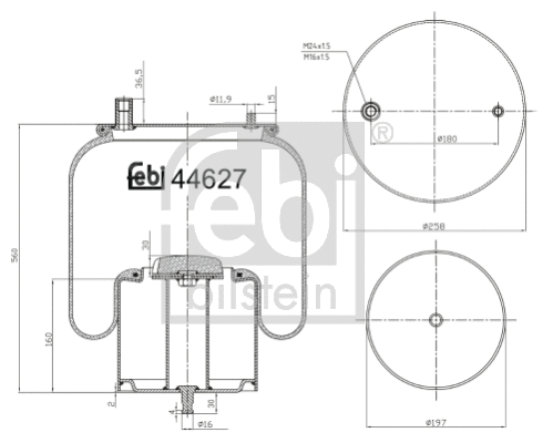 Bellow, air suspension (44627)