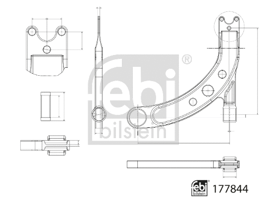 Control/Trailing Arm, wheel suspension