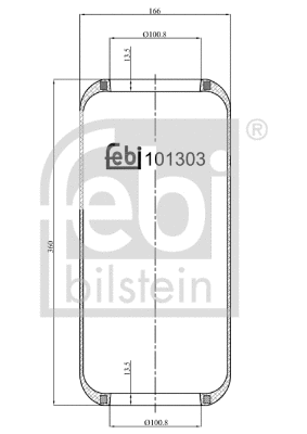 Bellow, air suspension (101303)