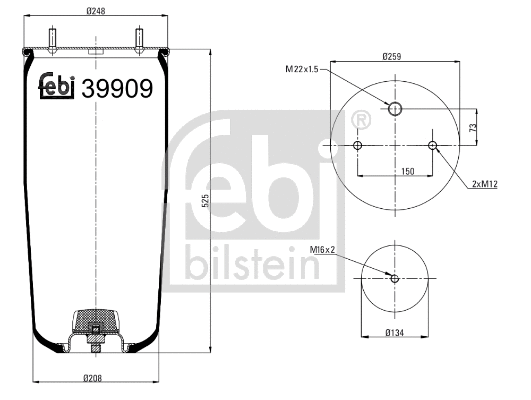 Bellow, air suspension (39909)
