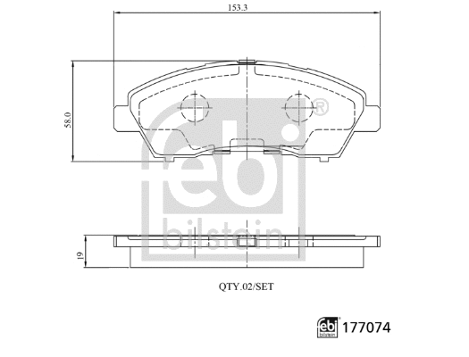 Brake Pad Set, disc brake (177074)