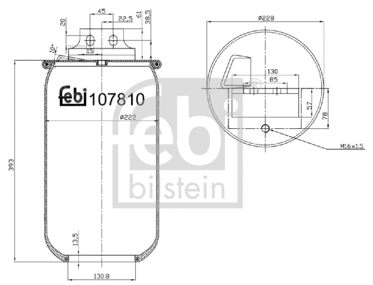 Bellow, air suspension (107810)
