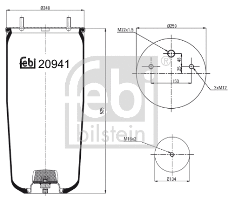 Bellow, air suspension (20941)