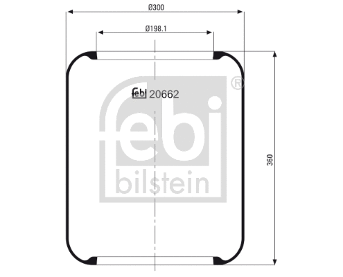 Bellow, air suspension (20662)