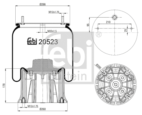Bellow, air suspension (20523)