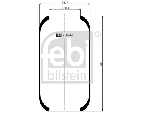 Bellow, air suspension (20644)