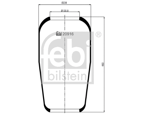 Bellow, air suspension (20916)