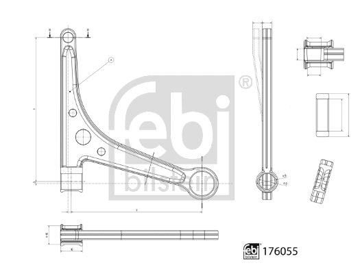 Control/Trailing Arm, wheel suspension