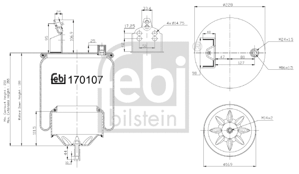 Bellow, air suspension (170107)