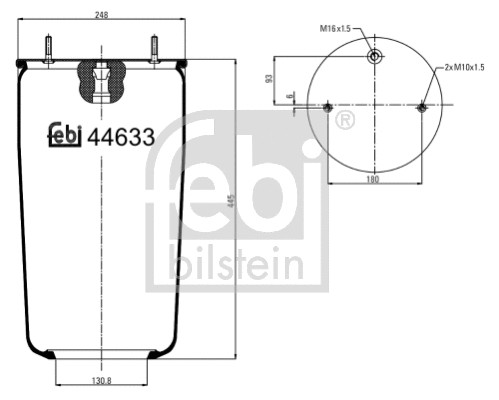 Bellow, air suspension (44633)