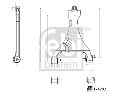 Control/Trailing Arm, wheel suspension
