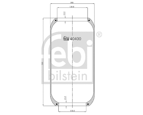 Bellow, air suspension (40400)