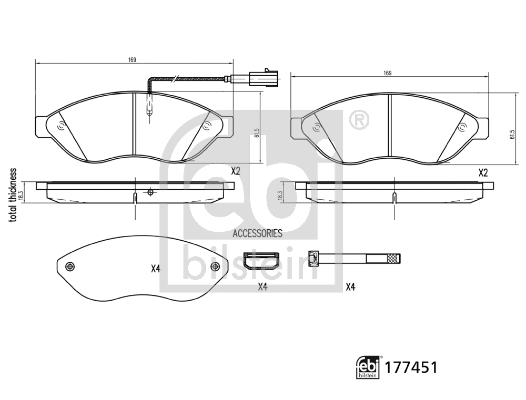 Brake Pad Set, disc brake (177451)