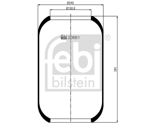 Bellow, air suspension (20661)