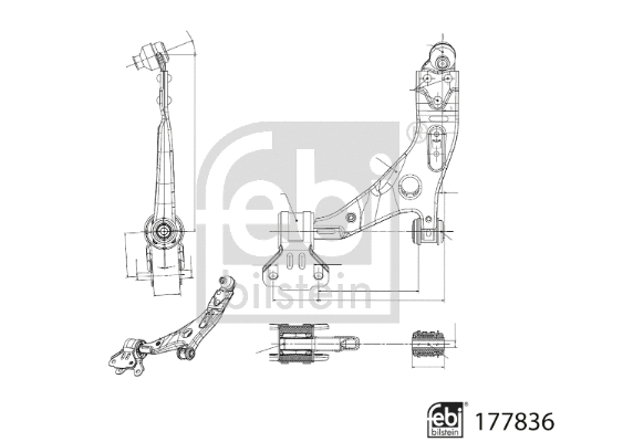 Control/Trailing Arm, wheel suspension