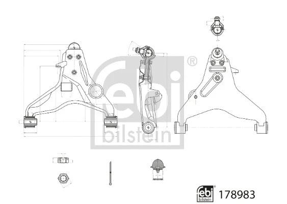 Control/Trailing Arm, wheel suspension