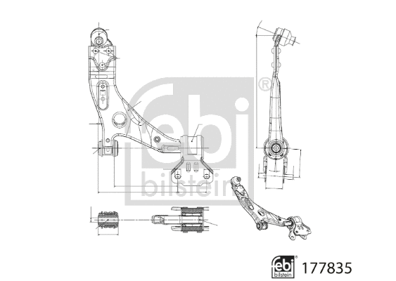 Control/Trailing Arm, wheel suspension