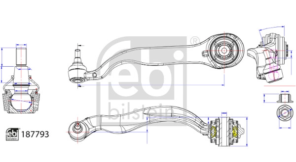 Control/Trailing Arm, wheel suspension (187793)