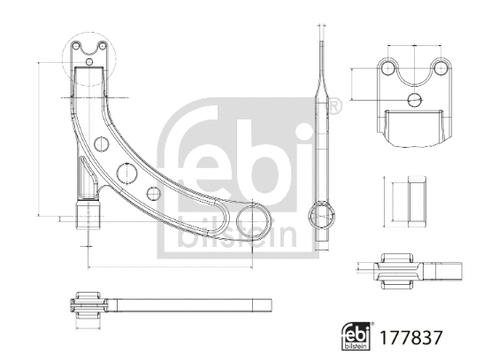 Control/Trailing Arm, wheel suspension