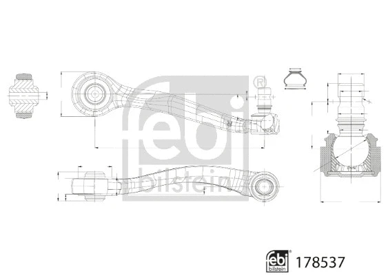 Control/Trailing Arm, wheel suspension
