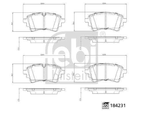 Brake Pad Set, disc brake (184231)