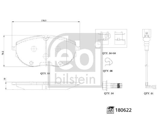 Brake Pad Set, disc brake (180622)