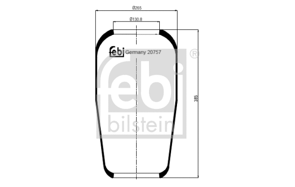 Bellow, air suspension (20757)