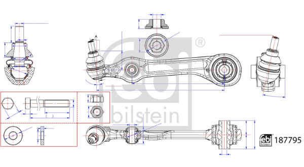 Control/Trailing Arm, wheel suspension (187795)