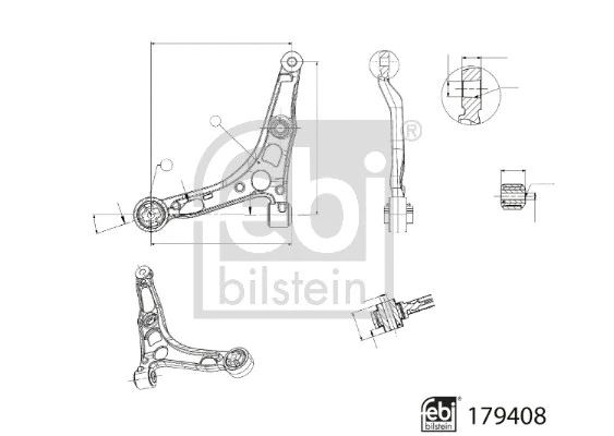 Control/Trailing Arm, wheel suspension