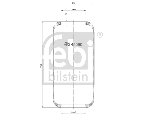 Bellow, air suspension (45090)