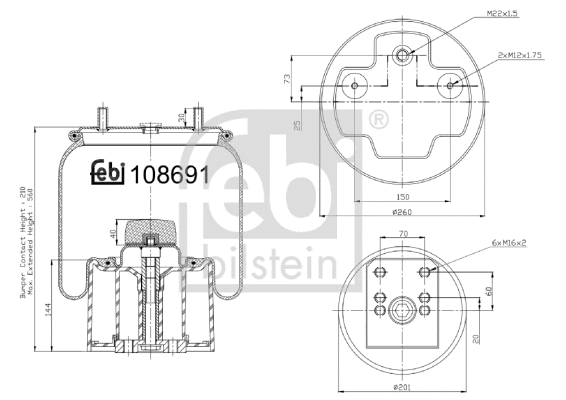 Bellow, air suspension (108691)