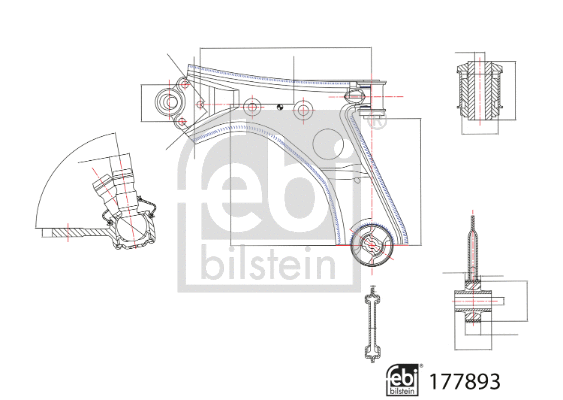 Control/Trailing Arm, wheel suspension