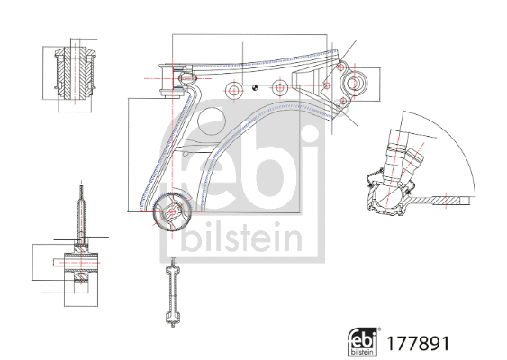 Control/Trailing Arm, wheel suspension