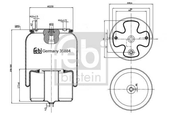 Bellow, air suspension (35884)