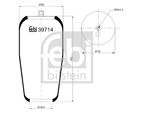 Bellow, air suspension (39714)