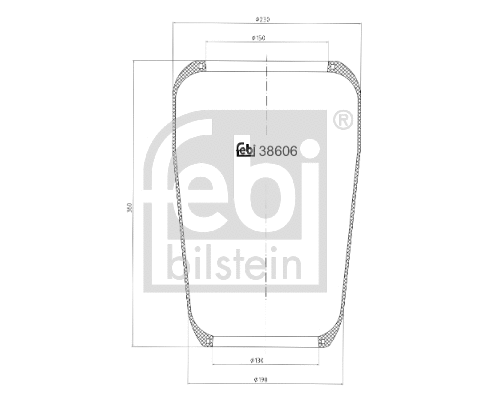 Bellow, air suspension (38606)