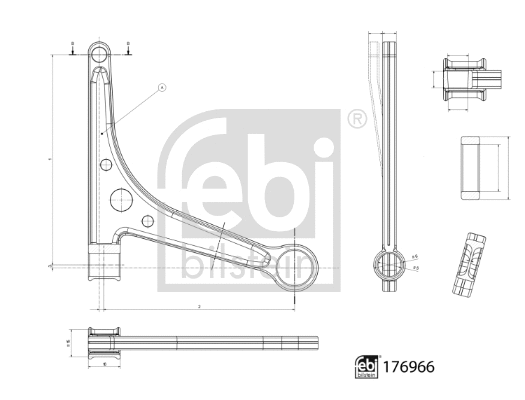 Control/Trailing Arm, wheel suspension