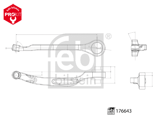 Control/Trailing Arm, wheel suspension