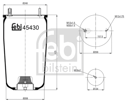 Bellow, air suspension (45430)