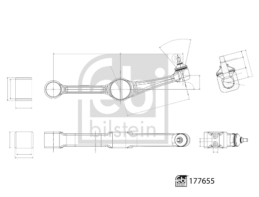 Control/Trailing Arm, wheel suspension