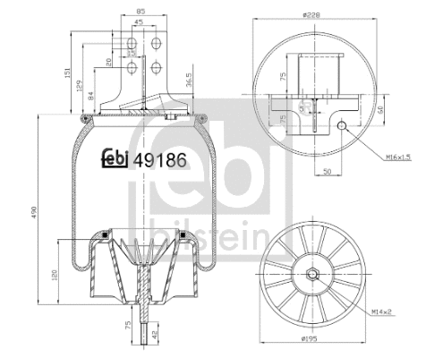 Bellow, air suspension (49186)