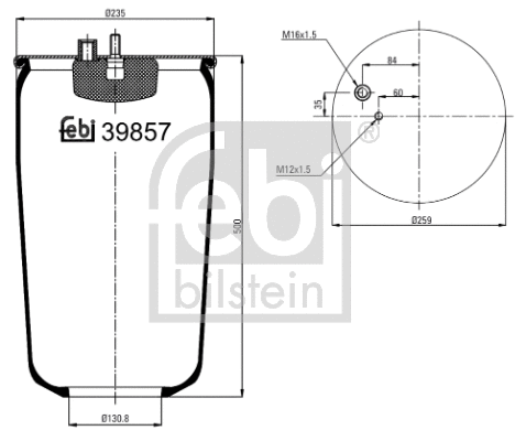 Bellow, air suspension (39857)