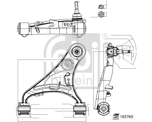 Control/Trailing Arm, wheel suspension (185765)