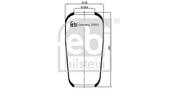 Bellow, air suspension (20883)