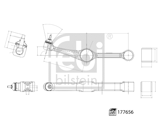 Control/Trailing Arm, wheel suspension