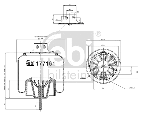 Bellow, air suspension (177161)