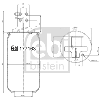 Bellow, air suspension (177163)