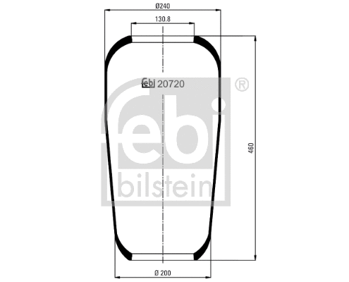 Bellow, air suspension (20720)