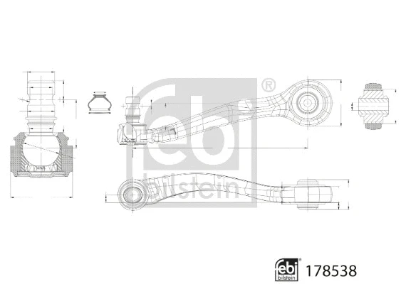 Control/Trailing Arm, wheel suspension