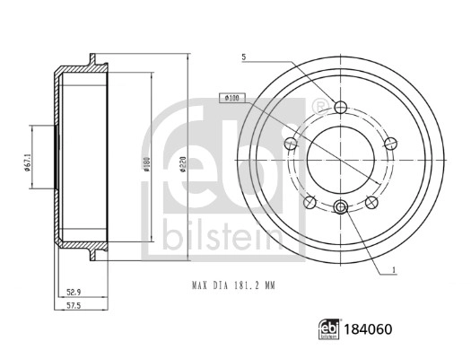 Brake Drum (184060)